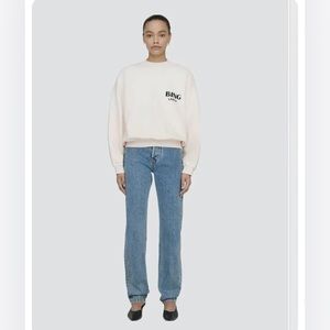 Anine Bing Jaci Sweatshirt Bing LA in Washed Pink